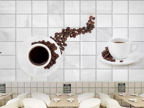 网红奶茶店墙纸